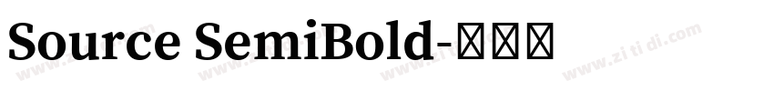 Source SemiBold字体转换